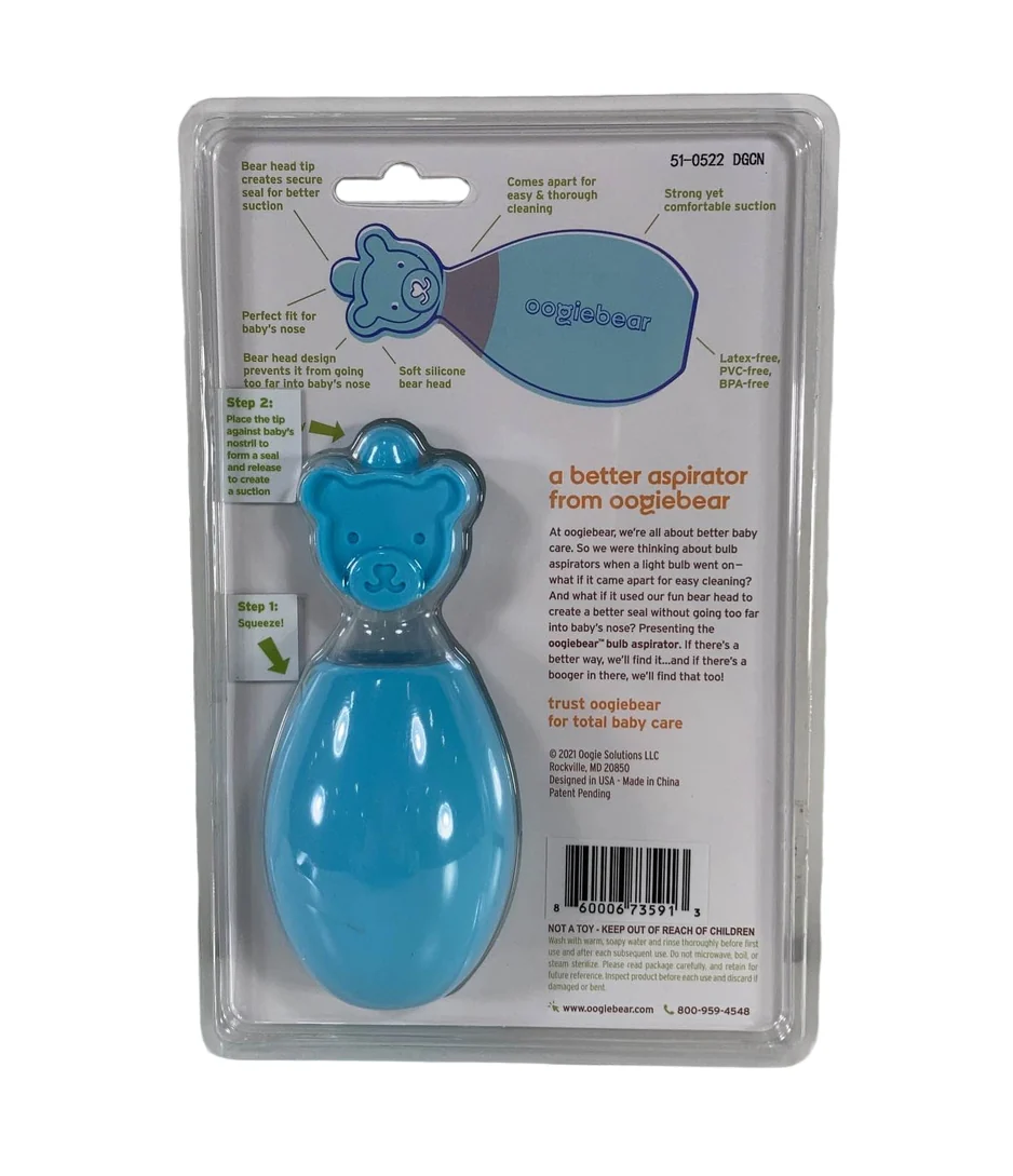Oogiebear Bulb Nose Nasal Aspirator, Blue - Image 2