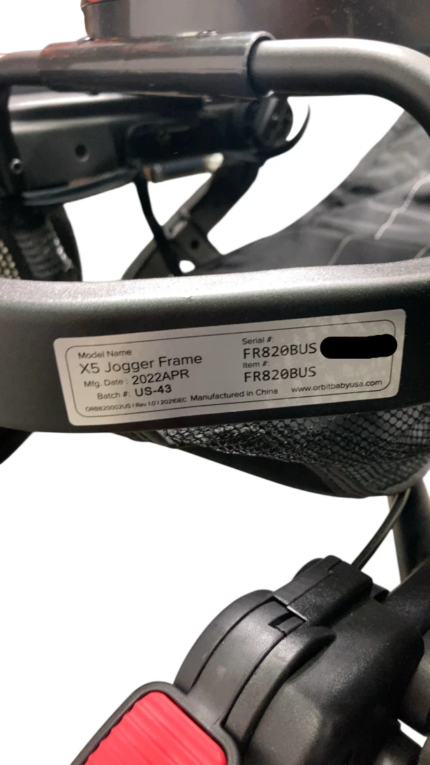 Orbit Baby X5 Jogging Stroller Frame, Black - Image 9