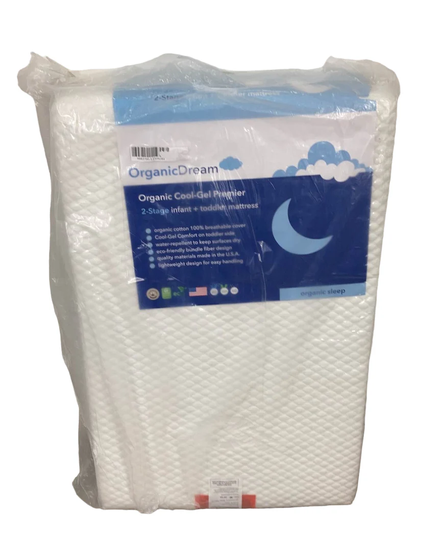 Organic Dream Cool-Gel Premier Crib Mini Mattress, White - Image 2