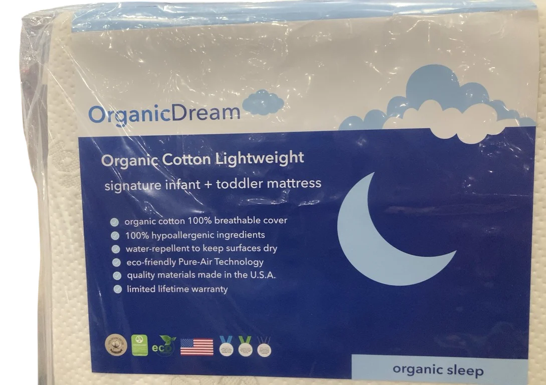 Organic Dream Organic Cotton Lightweight Crib Mattress, White, Standard (52x28x5) - Image 5