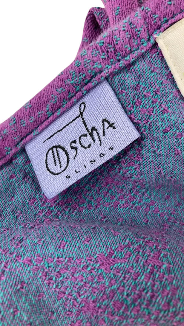 Oscha Slings Woven Linen Ring Sling Carrier, Starry Night Orchid - Image 4