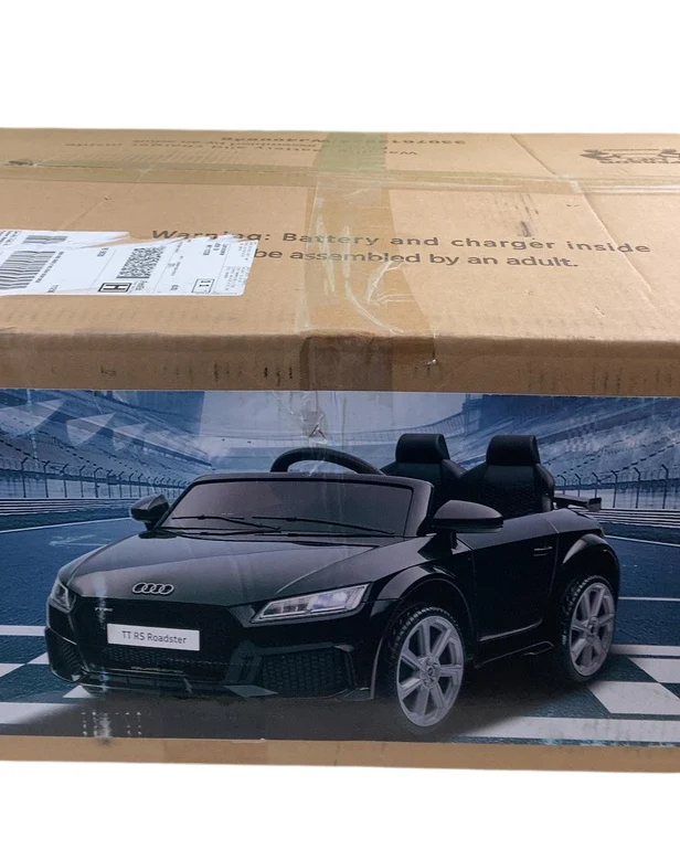 Outfunny Kids Audi TT 12V Electric Ride-on Car with Remote, Black - Image 4