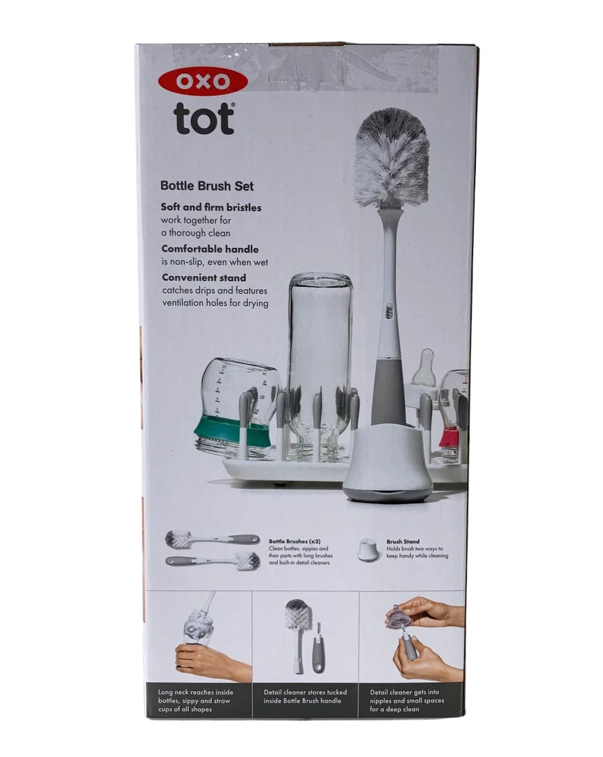 OXO Tot Bottle Brush Bundle, Grey - Image 3