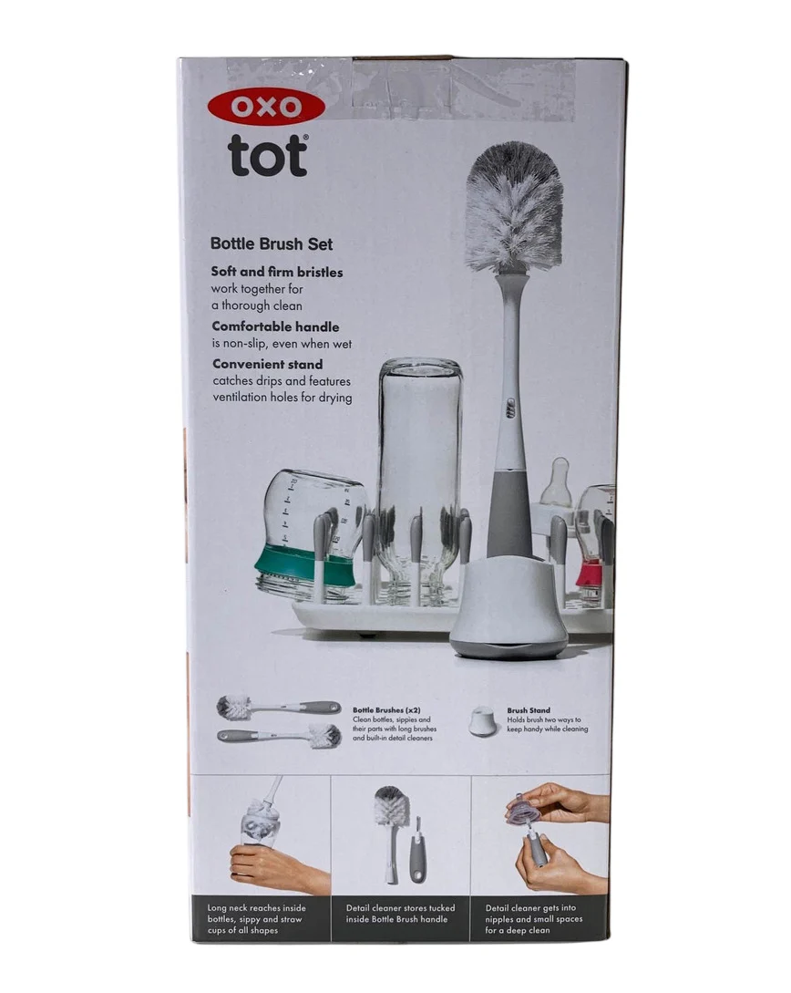 OXO Tot Bottle Brush Bundle, Grey - Image 3