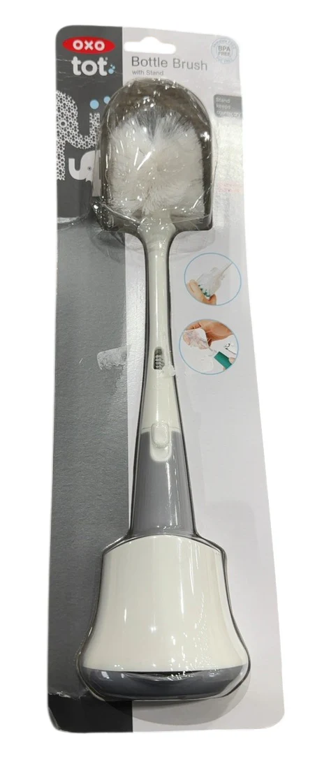 OXO Tot Bottle Brush with Stand, Gray