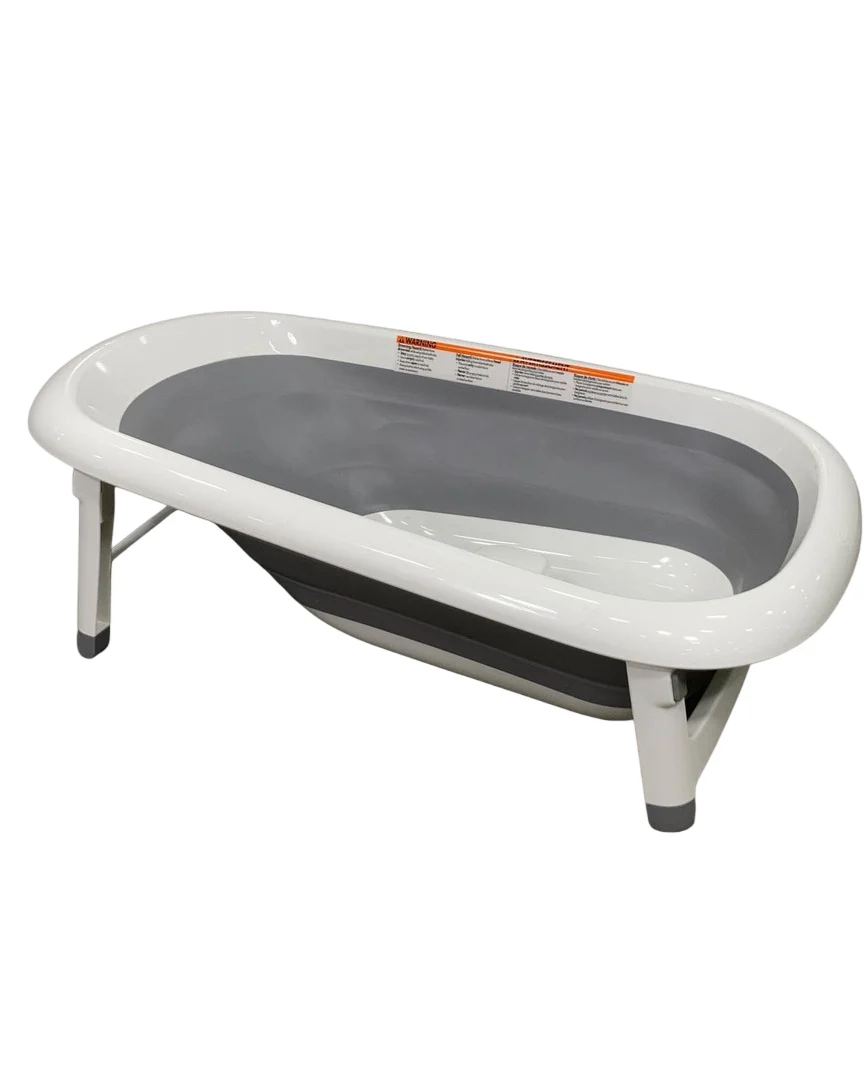 OXO Tot Splash & Store Baby Bathtub, White/Gray - Image 3