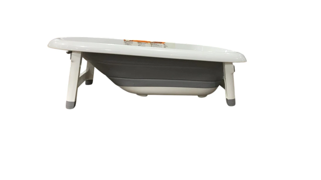 OXO Tot Splash & Store Baby Bathtub, White/Gray - Image 2