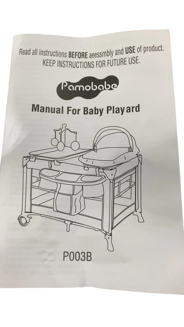 Pamo Babe Playard Deluxe Nursery Center, Black - Image 3