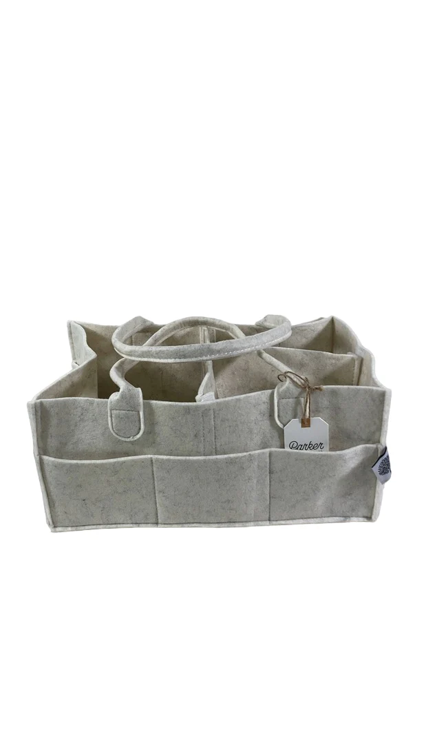Parker Baby Co. Diaper Caddy, Large, White