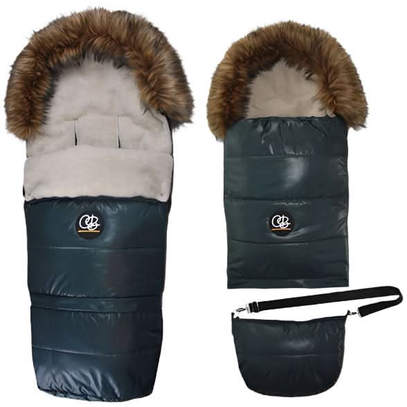 Cover Baby Organic Premium Wool Adjustable Footmuff, Pastel Hunter Green