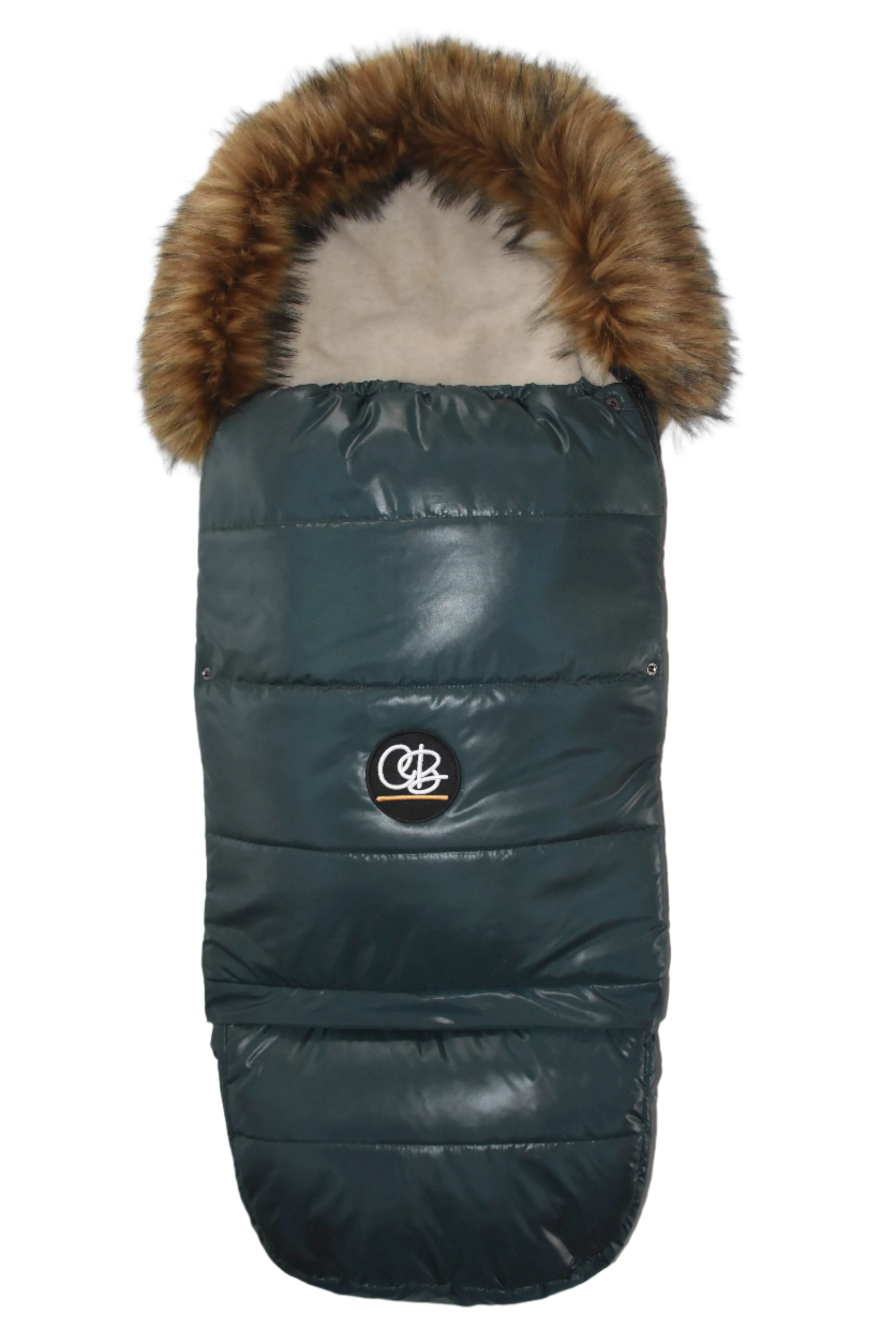 Cover Baby Organic Premium Wool Adjustable Footmuff, Pastel Hunter Green - Image 4