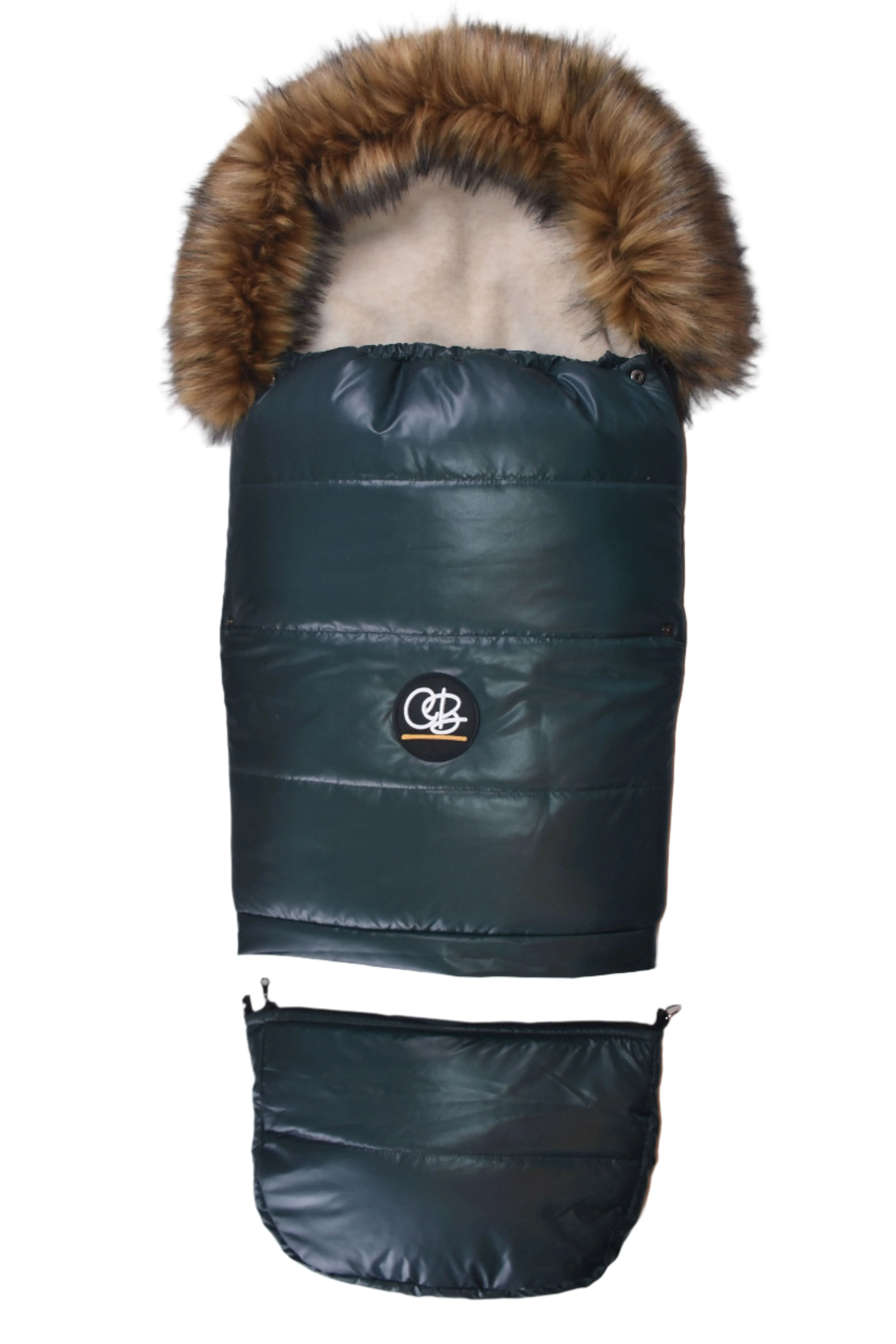 Cover Baby Organic Premium Wool Adjustable Footmuff, Pastel Hunter Green - Image 7