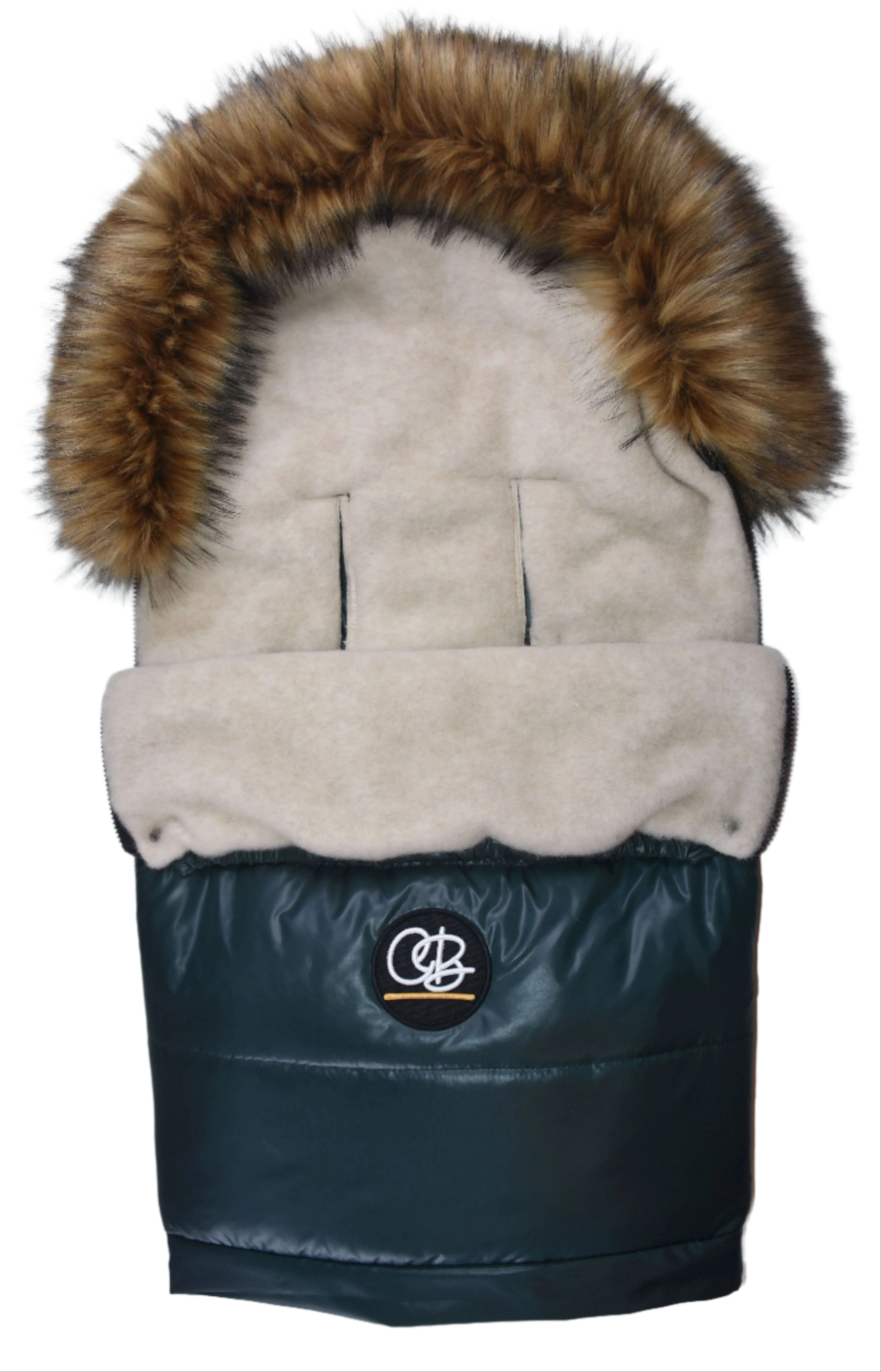 Cover Baby Organic Premium Wool Adjustable Footmuff, Pastel Hunter Green - Image 8