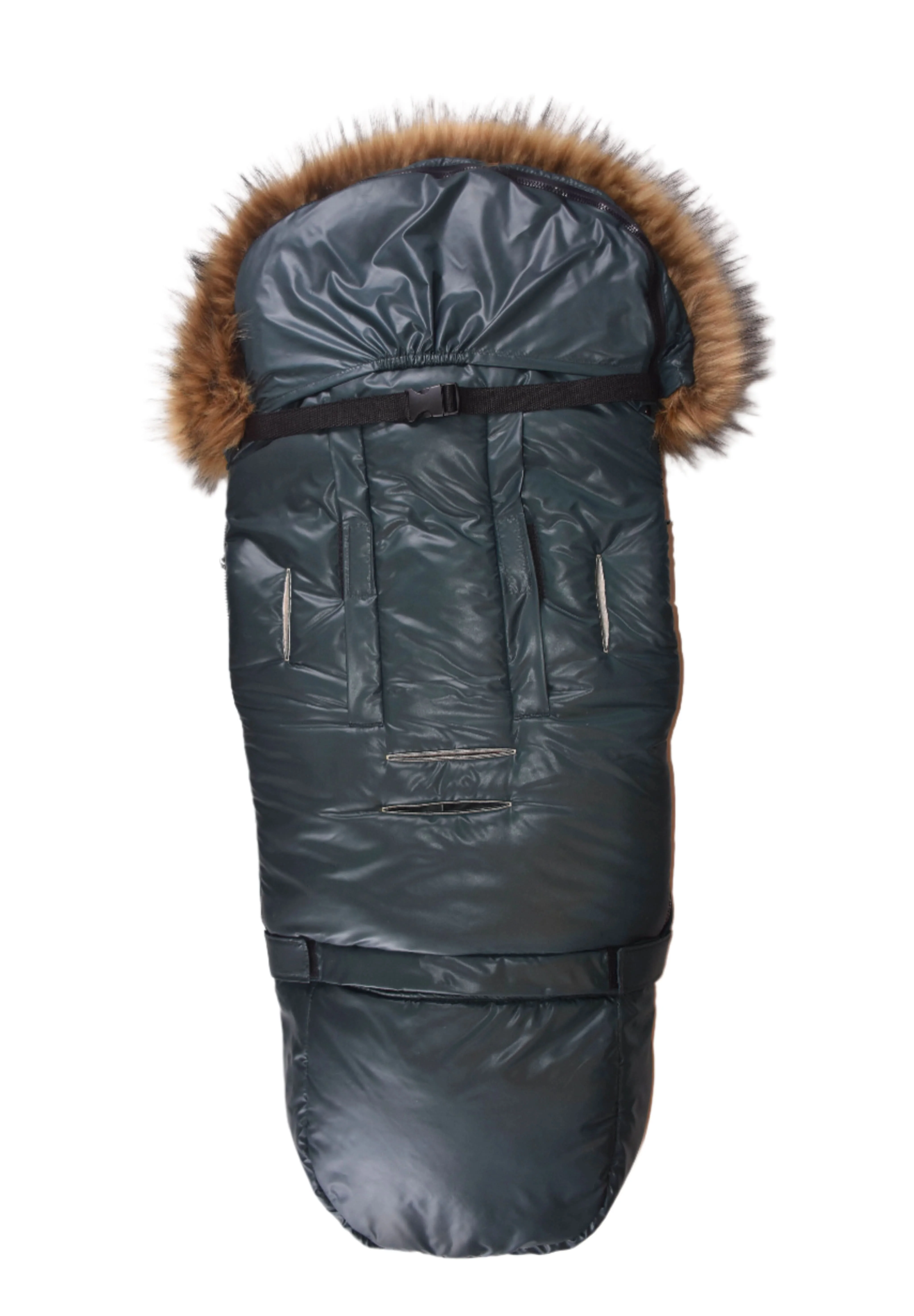 Cover Baby Organic Premium Wool Adjustable Footmuff, Pastel Hunter Green - Image 9
