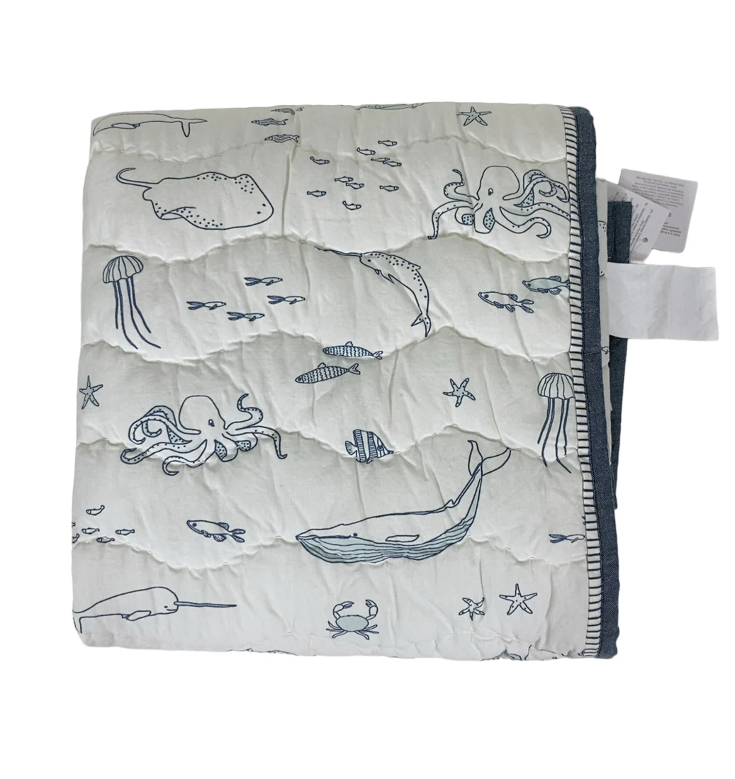 Pehr Cozy Up Blanket, Chambray, Life Aquatic - Image 3