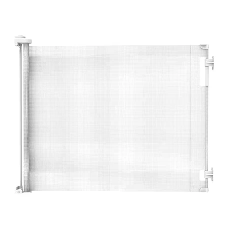 Perma Child Safety Indoor/Outdoor Retractable Baby Gate, 33"x71", White