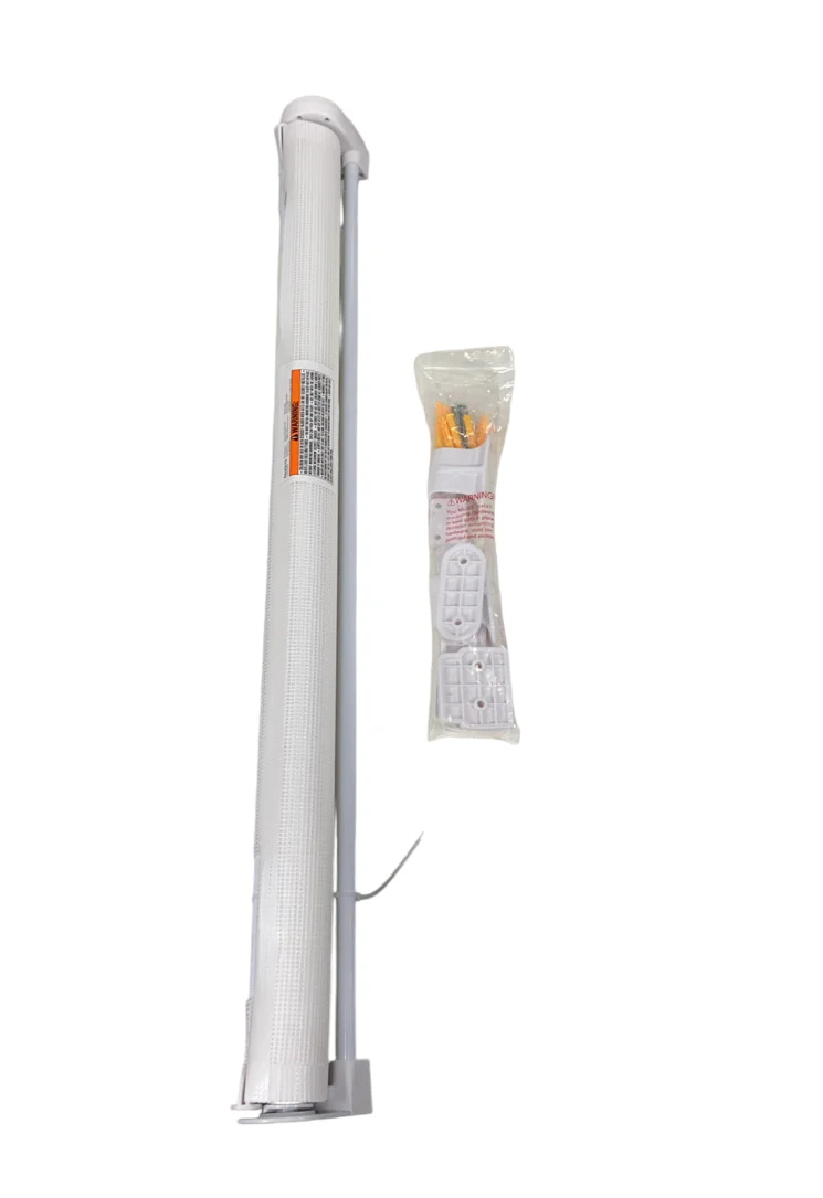 Perma Child Safety Indoor/Outdoor Retractable Baby Gate, White, 33"x71" - Image 2