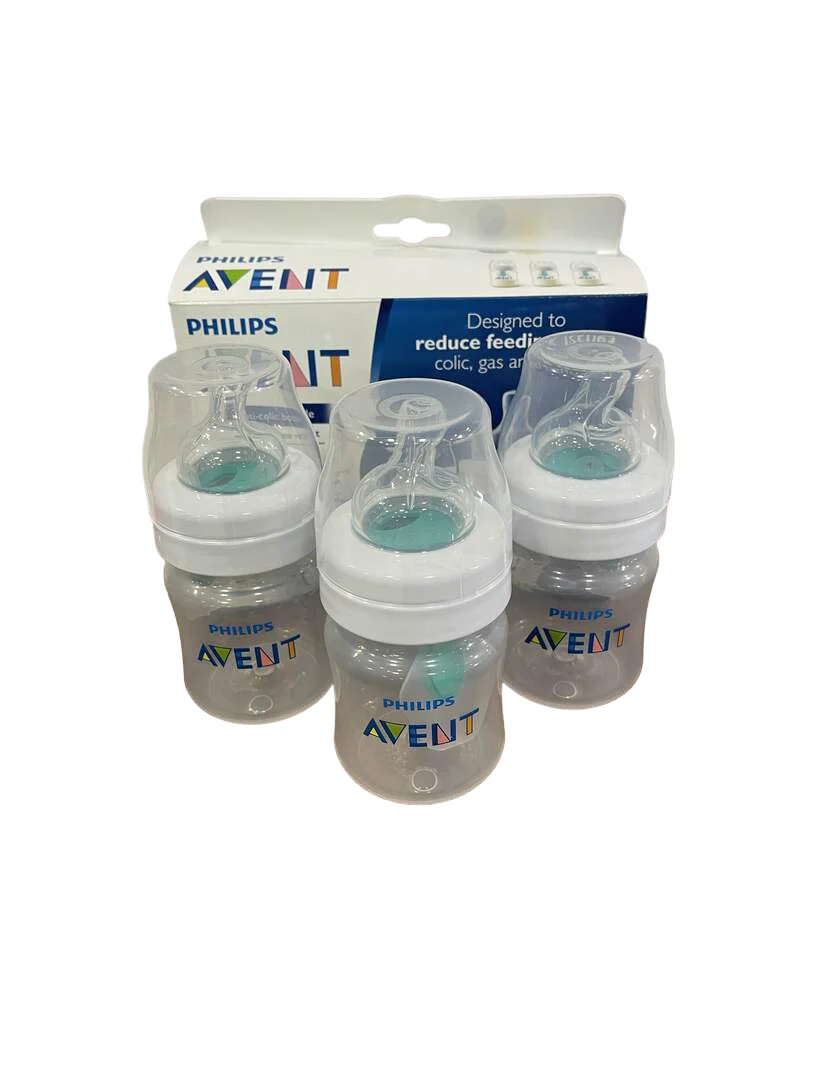 Philips Avent Anti-Colic Bottles, Clear, Regular, 4 Pack, 4oz