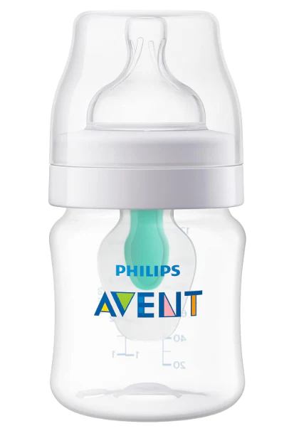 Philips Avent Anti-Colic Bottles With AirFree Vent, 1 Pack, 4oz, Clear