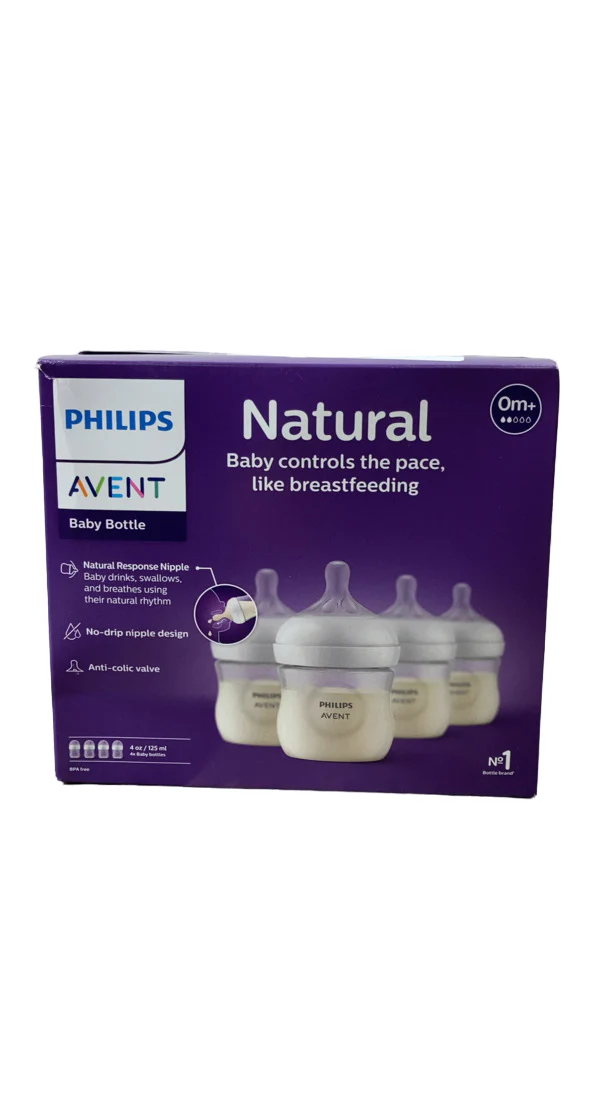 Philips Avent Natural Baby Bottle Bundle, 4 Pack, 4oz