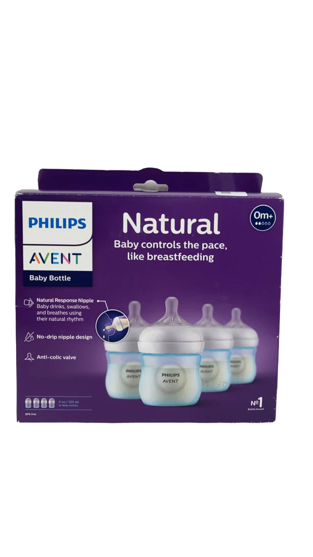 Philips Avent Natural Baby Bottle Bundle, 4 Pack, 4oz