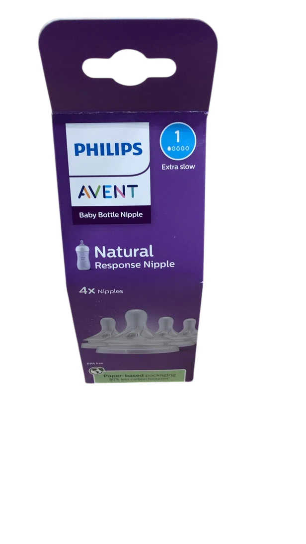Philips Avent Natural Baby Bottle Nipples, 4-Pack, Flow 1 - Image 2