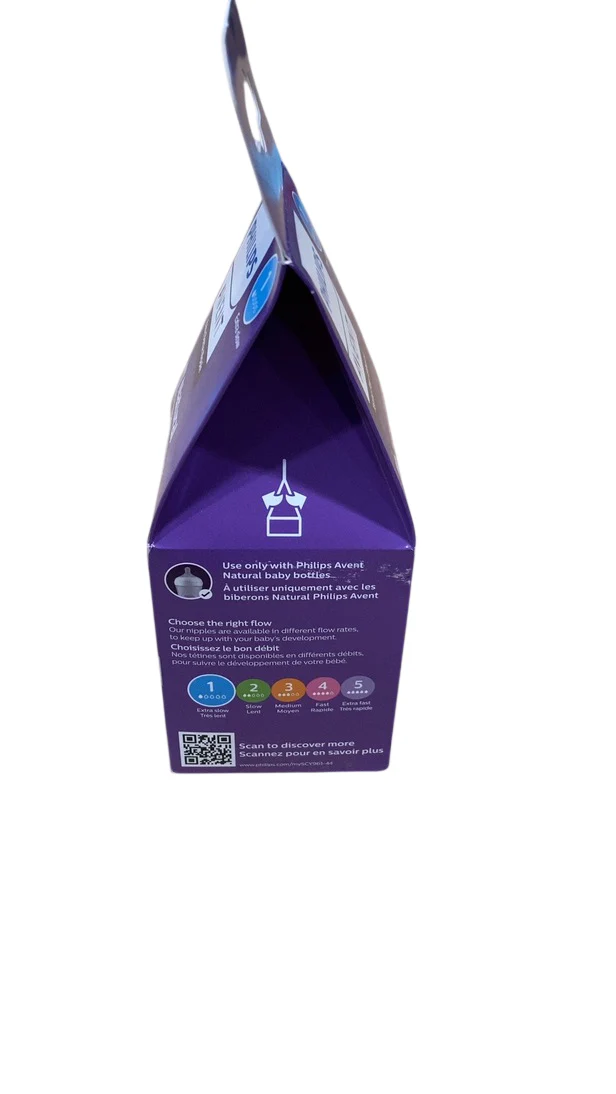 Philips Avent Natural Baby Bottle Nipples, 4-Pack, Flow 1 - Image 3