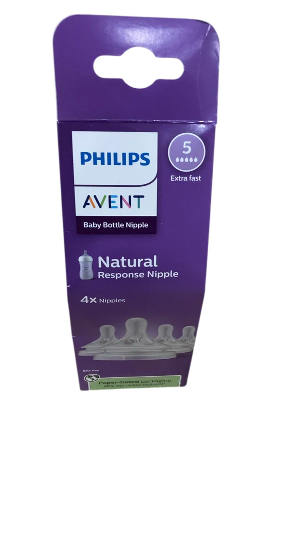 Philips Avent Natural Baby Bottle Nipples, 4-Pack, Flow 5 - Image 2