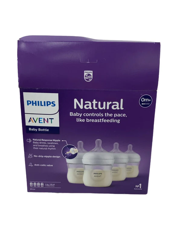 Philips Avent Natural Baby Bottles, 4 Pack, 4oz, Clear - Image 3