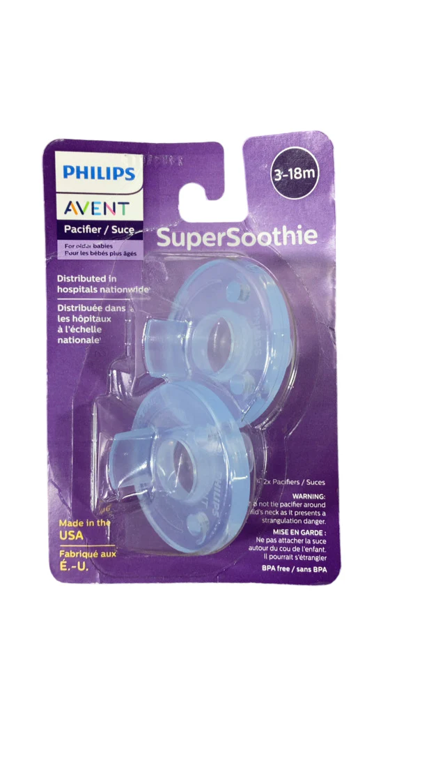 Philips Avent Soothie Pacifiers, Blue, 2 Pack, 3-18 Months - Image 2