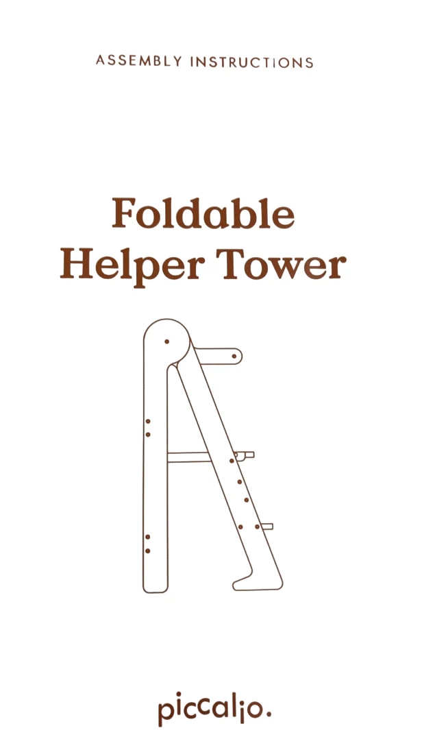 Piccalio Foldable Toddler Tower, Natural - Image 3