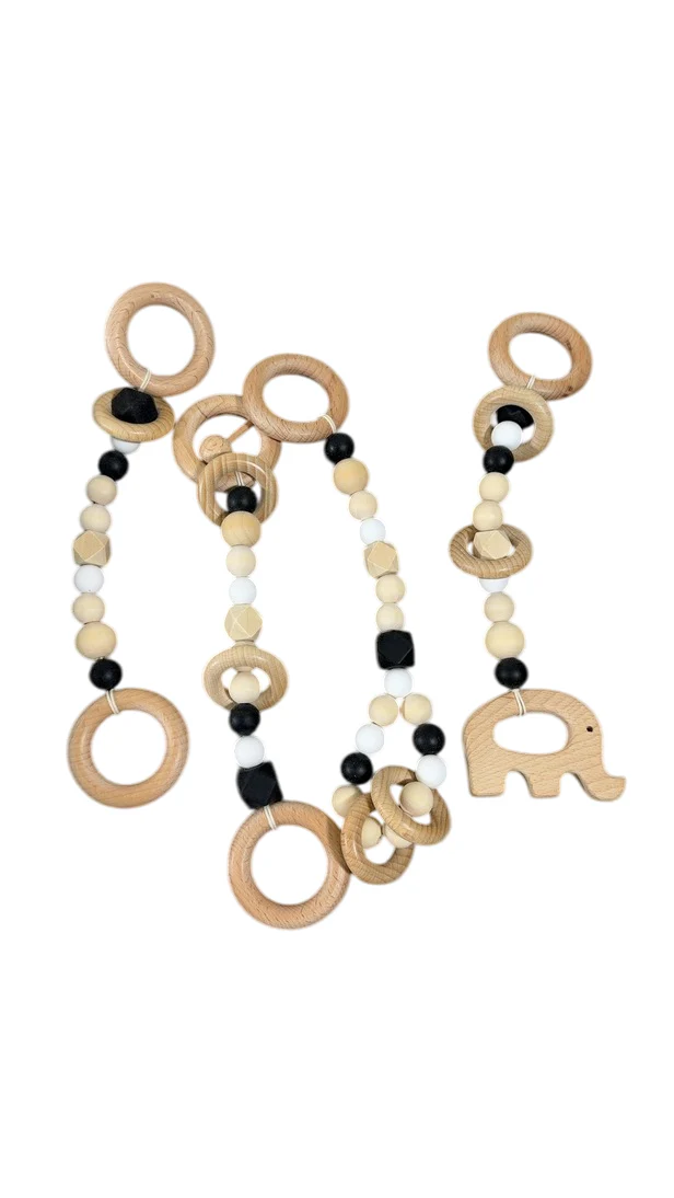 Poppyseed Play Play Gym Set, Black and White - Image 2