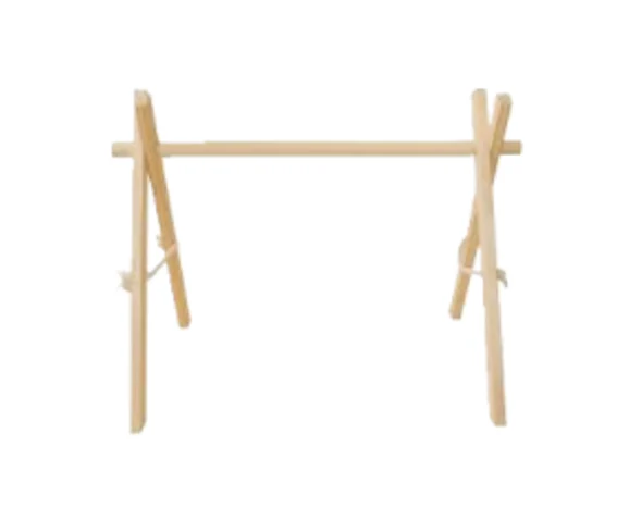 Poppyseed Play Wooden Baby Gym, Natural Wood w/ No Toys Included