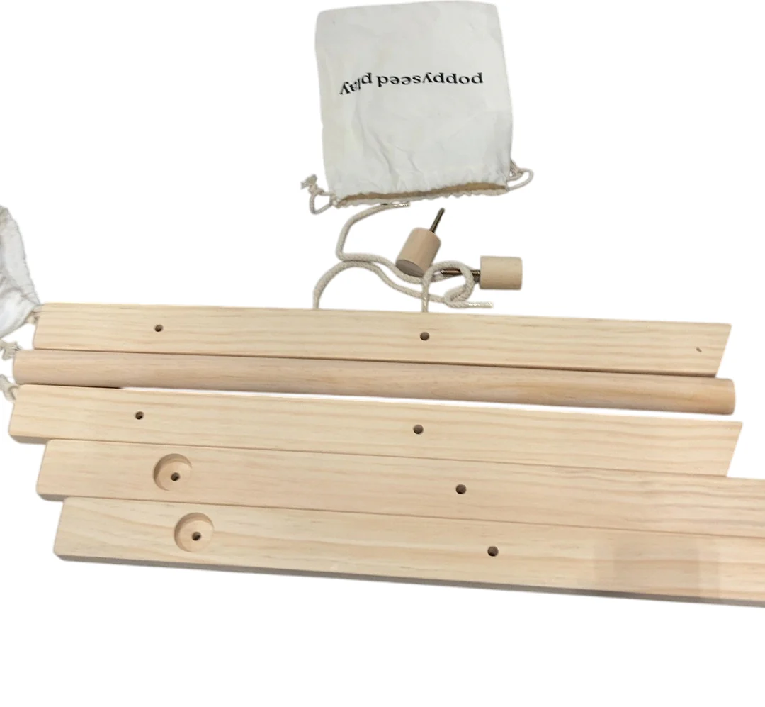 Poppyseed Play Wooden Baby Gym, Natural Wood w/ No Toys Included - Image 3