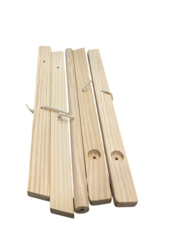 Poppyseed Play Wooden Baby Gym, Natural Wood w/ White Toys - Image 3