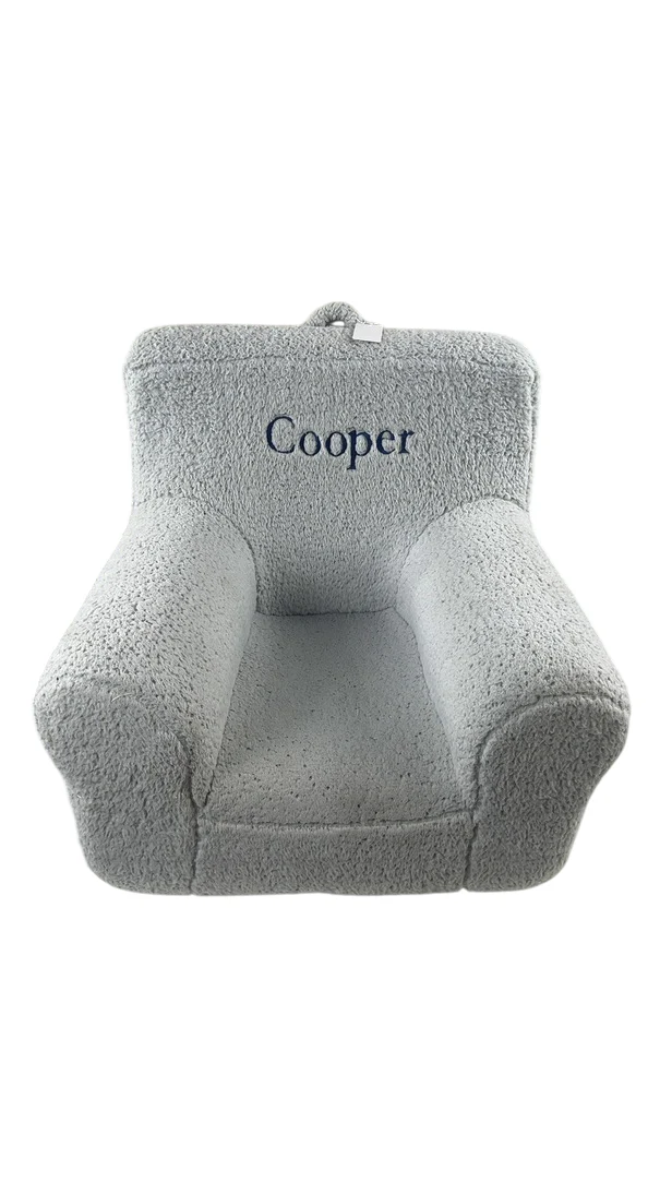 Pottery Barn Kids Anywhere Chair, Grey/Cozy Sherpa