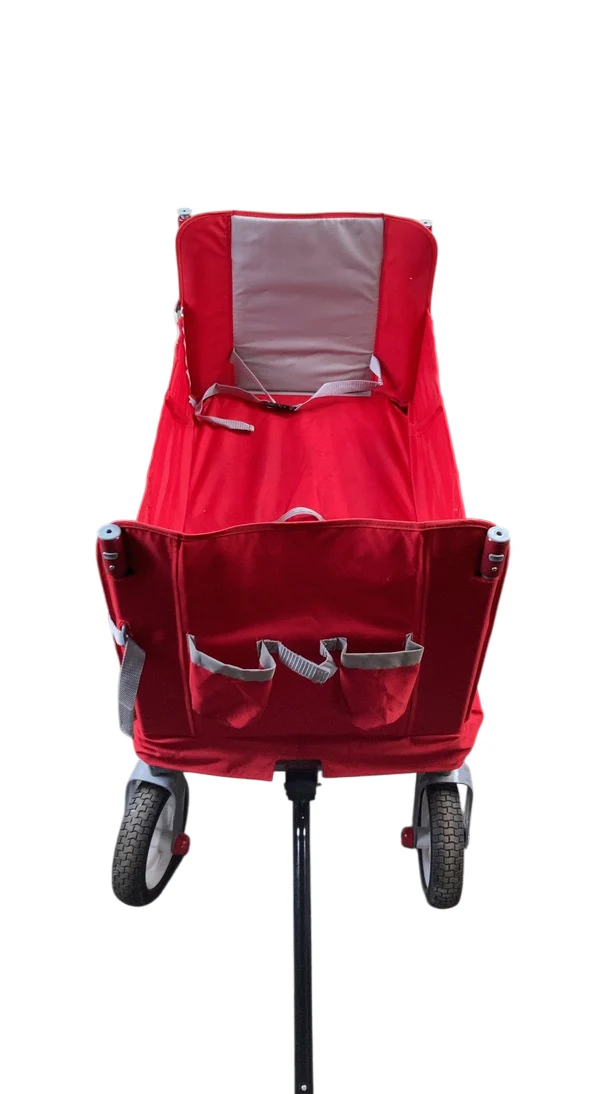 Radio Flyer 3-in-1 EZ Fold Wagon, Red, with Canopy - Image 3