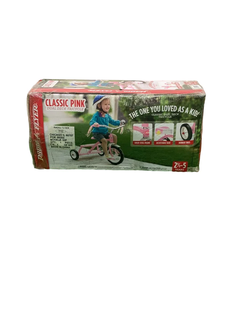 Radio Flyer Classic Dual Deck Tricycle, Pink - Image 2