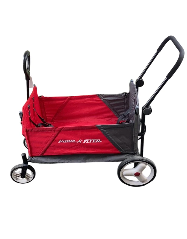Radio Flyer Discovery Stroll 'N Wagon With Canopies, Red - Image 4