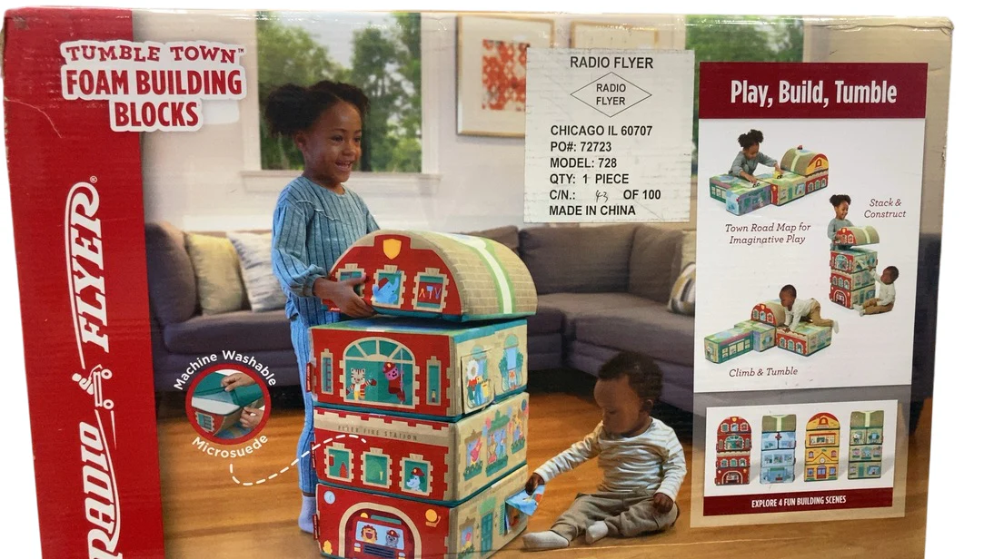 Radio Flyer Foam Building Blocks, Tumble Town - Image 3