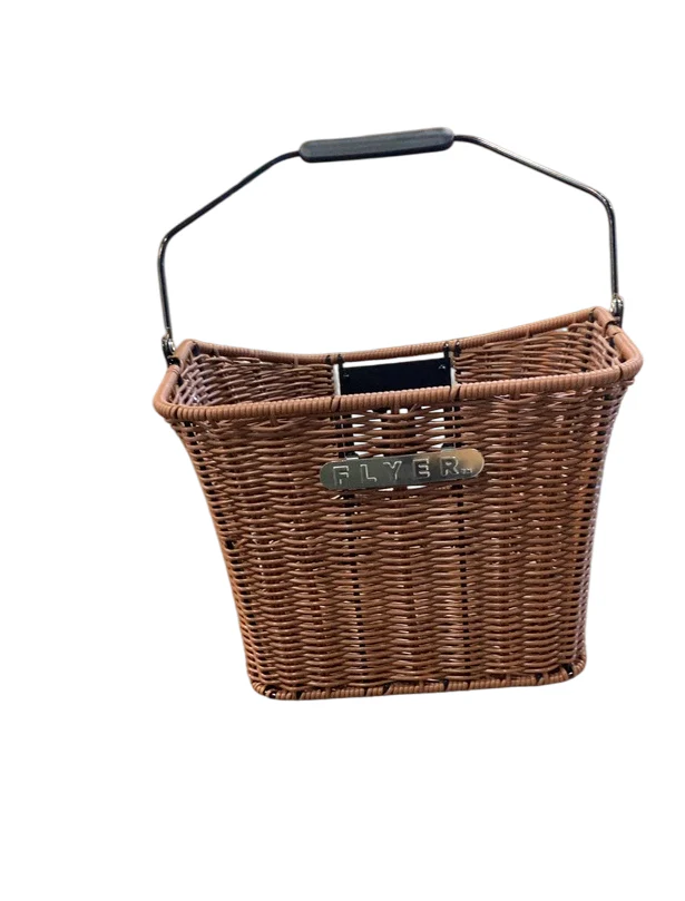 Radio Flyer Quick Release Handlebar Woven Basket, Brown - Image 3