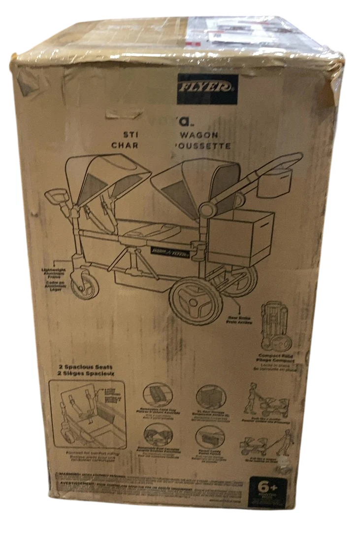 Radio Flyer Voya Stroller Wagon, Gray - Image 4