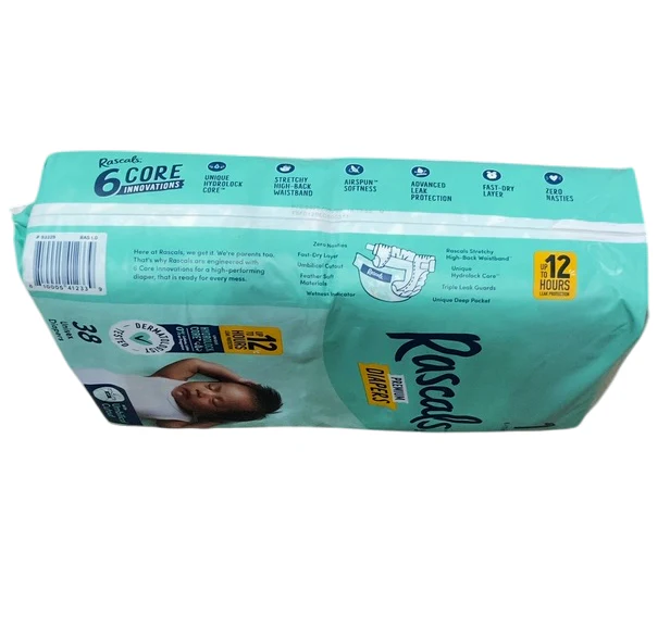 Rascal Premium Diapers, Size 1, 38 Count - Image 3