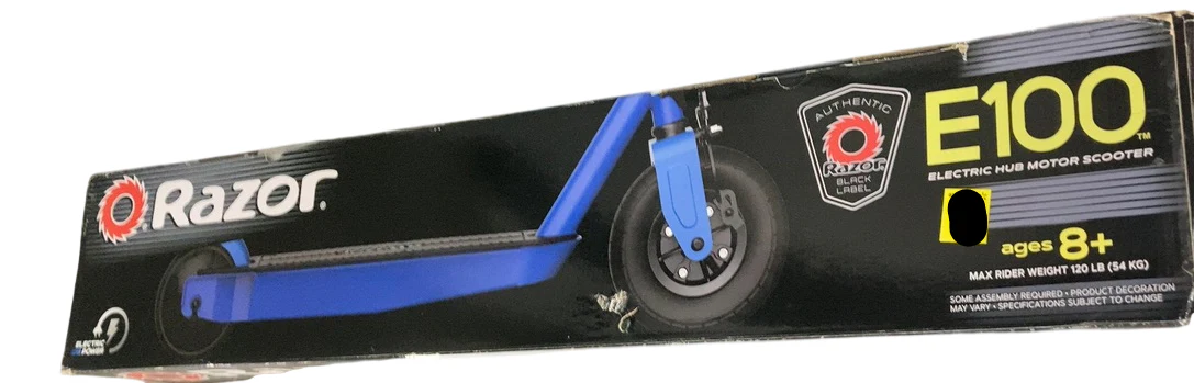 Razor E100 Electric Scooter, Blue, Black Label - Image 4