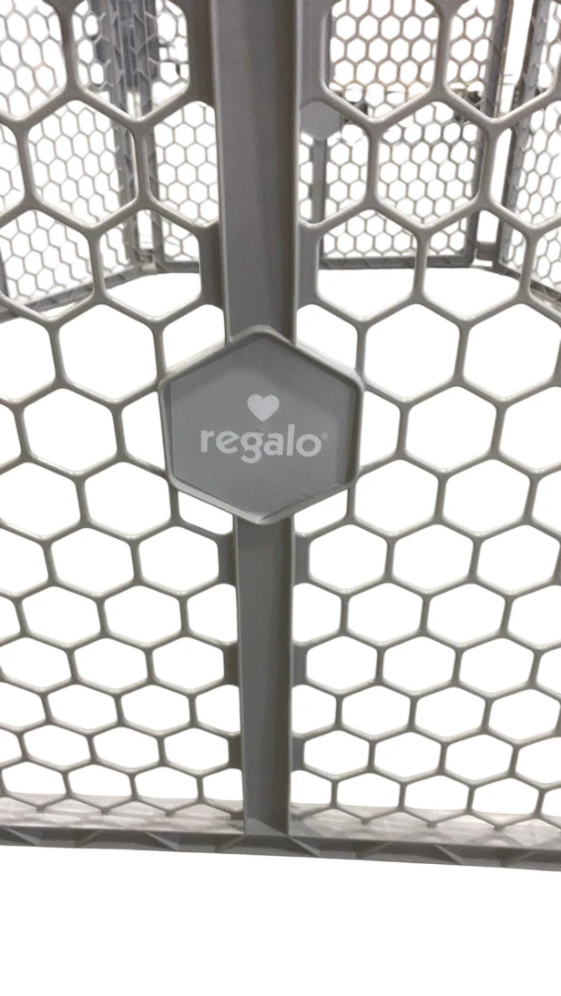 Regalo 2-in-1 Plastic Play Yard and Safety Gate, Gray - Image 2