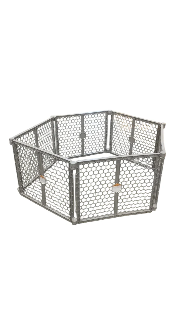 Regalo 2-in-1 Plastic Play Yard and Safety Gate, Gray - Image 2