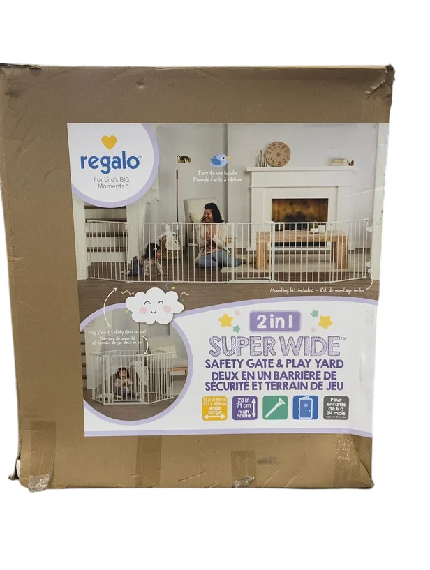 Regalo 2 in 1 Super Wide Safety Gate and Play Yard, 144"x28" - Image 4