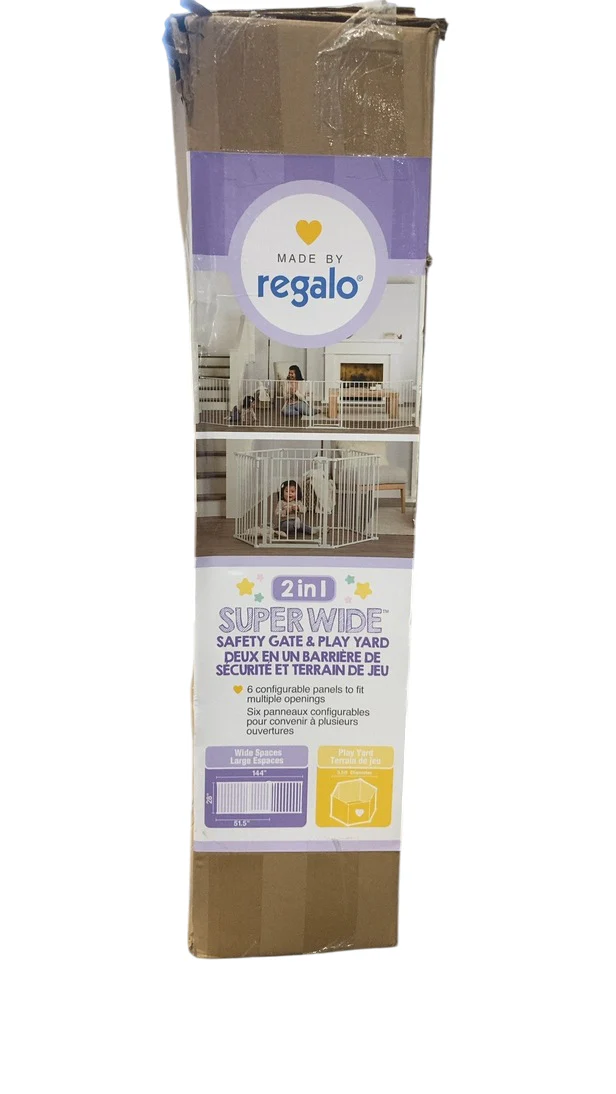 Regalo 2 in 1 Super Wide Safety Gate and Play Yard, 144"x28" - Image 5