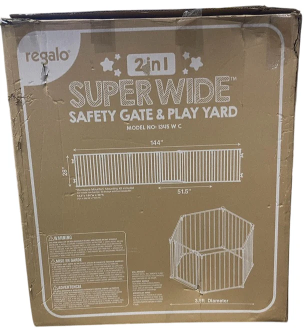 Regalo 2 in 1 Super Wide Safety Gate and Play Yard, 144"x28" - Image 6