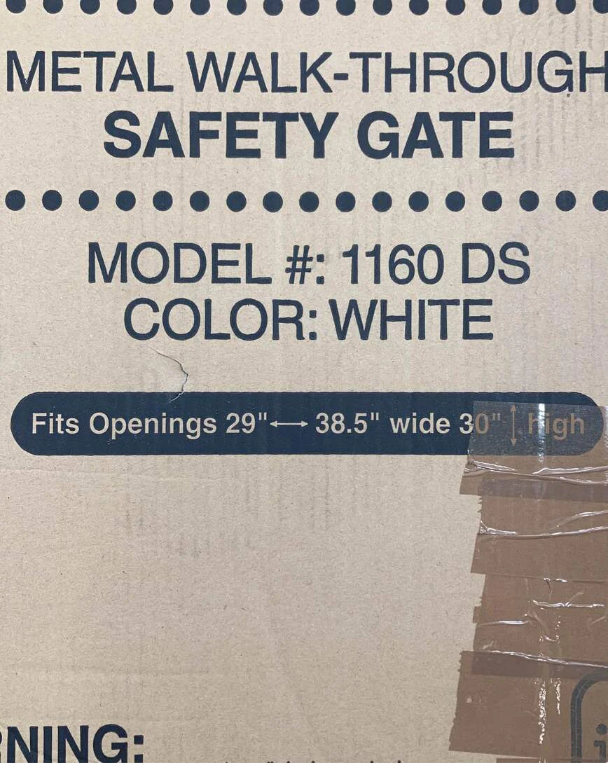 Regalo Easy Step 38.5-Inch Extra Wide Walk Thru Baby Gate, White - Image 4